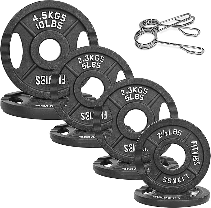 Olympic Cast Iron 2-Inch Weight Plate for Strength Training & Weightlifting, Multiple Weights Available