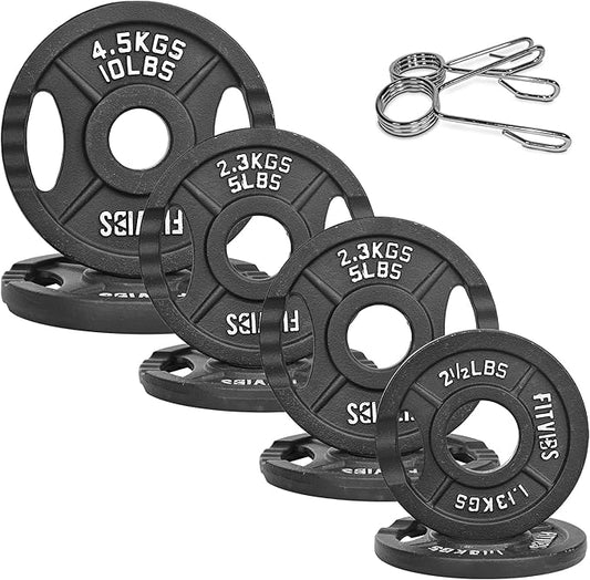 Olympic Cast Iron 2-Inch Weight Plate for Strength Training & Weightlifting, Multiple Weights Available