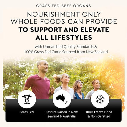 Ancestral Supplements Grass Fed Beef Organ Supplement, Supports Whole Body Wellness with Proprietary Blend of Liver, Heart, Kidney, Pancreas, Spleen, Freeze-Dried Beef, Non-GMO, 180 Capsules