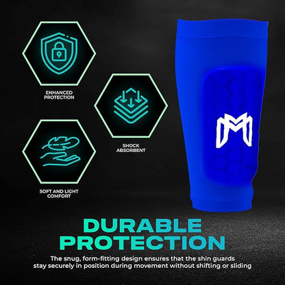 Mini Shin Guards Soccer – Built in Shin Pad Sleeves for Mens, Women, Teens - Small Shin Guards - Lightweight, Breathable Shin Defender Leg Protection