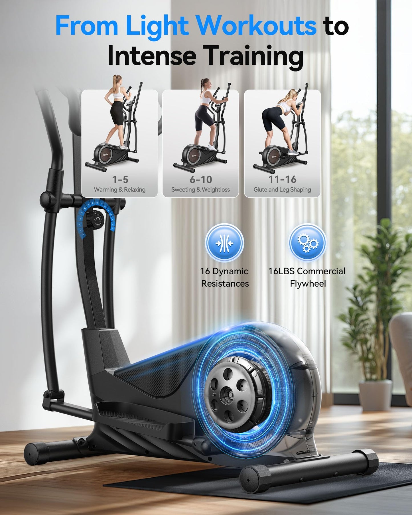 Niceday Elliptical Exercise Machine, Elliptical Machine for Home, Magnetic Elliptical Trainer with