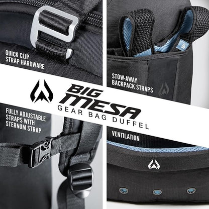 Wildhorn Big Mesa 90L MTB Gear Bag - Lightweight & Waterproof Duffel, Mountain Bike Duffle Bag, Ideal for Gym, Travel, Biking, Motorcycle, and Sports