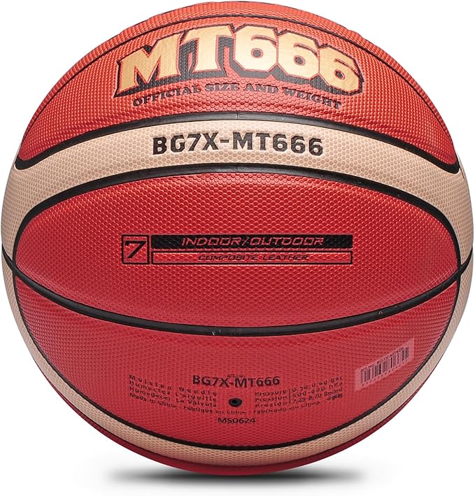 Training Soft Touch Rubber and Faux Leather Fighting Basketball, High Bounce Indoor Outdoor Basketball Gift
