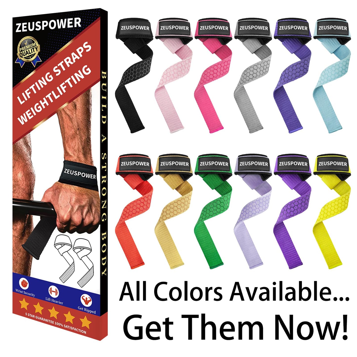 Lifting Straps Wrist Straps for Weightlifting Gym Straps Weight Lifting Deadlift Workout Women Men