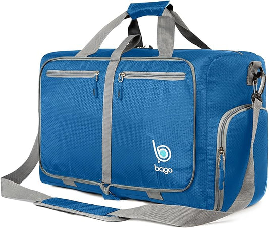 Bago Foldable Duffel Bags for Traveling Women & Men - 40L Sports Packable Duffle Bag for Travel