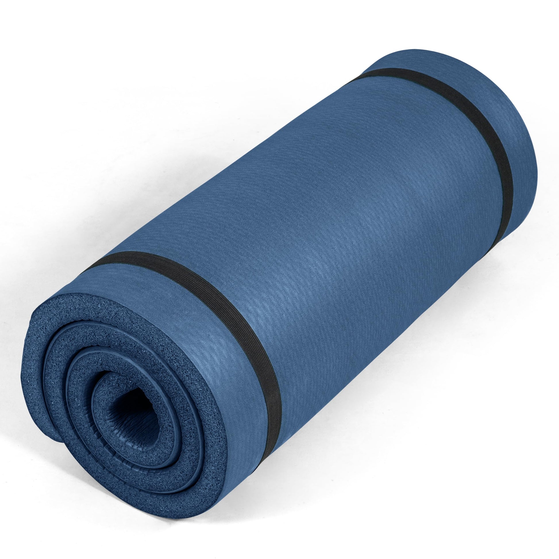 Tone Fitness Premium Extra Thick 1-Inch High Density Exercise Mat with Carry Strap – Non-Slip