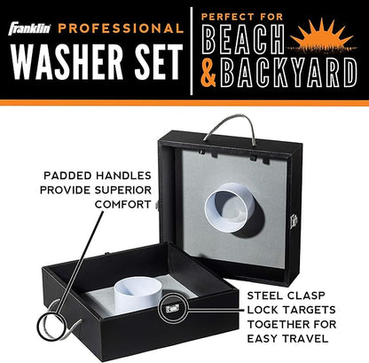 Franklin Sports Washer Toss Game Set - Outdoor Washers Set with Targets + Washers - Perfect for Lawn, Beach + More - Classic Outside + Tailgate Game