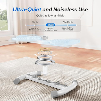 MERACH Waist Twister Machine, Ab Twist Board with 300 lbs Weight Capacity, Abs Workout for Slim Waist and Core Ab Exercise, Noiseless Home Gym Exercise Equipment for Women Men