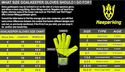 Soccer Goalie Goalkeeper Gloves for Kids Boys Youth & Adult,Latex Strong Grip Palms with Removable Finger Spines Protection Children Football Gloves for Training/Match(Sizes 5-10,6 Styles)