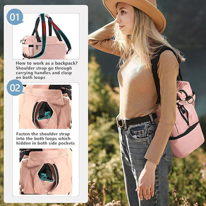 Gym Bag for Men Women, Tactical Travel Duffel bag with Removable Dividers & Shoe Compartment, Weekender Carry on Bag with Toiletry Bag, Overnight Range Bag for Workout Soccer Yoga Gym