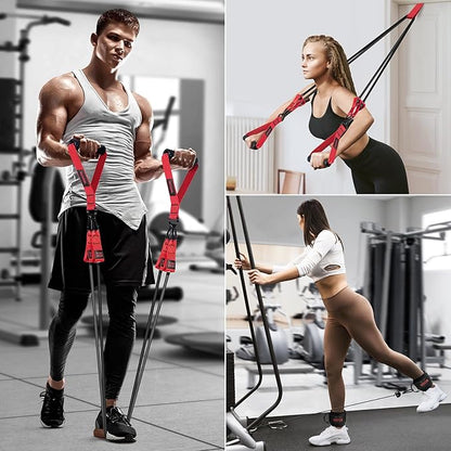 Heavy Resistance Bands for Working Out, 300lbs/360lb/420lb Exercise Bands Workout Bands with Handles, Door Anchor, Ankle Straps, Home Gym Workout Equipment for Men Fitness Strength Training Stretching