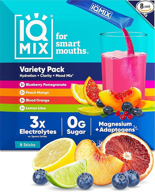IQMIX Hydration Electrolyte Powder – 4-in-1 Formula for Hydration, Mental Clarity, Mood and