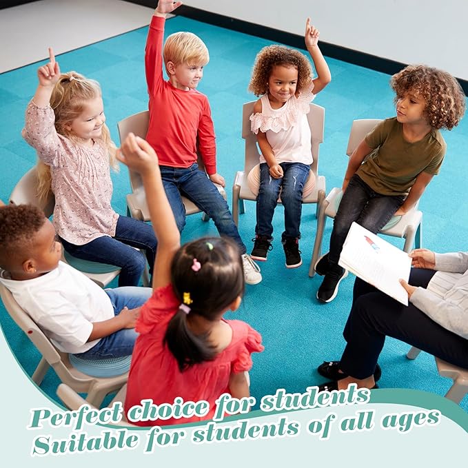 Libima 4 Pcs Wiggle Seat Inflated Wobble Cushion for Sensory Kid 13 Inches Balance Disc Flexible Seating for Classroom Sensory Pad for Chair Wiggle Cushion with Needle Pump