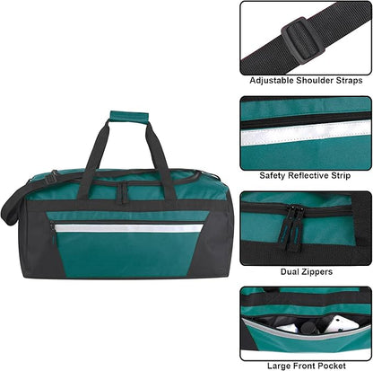 40 Liter, 22 Inch Reflective Duffle Bag with Shoulder Strap for Men, Women, Travel