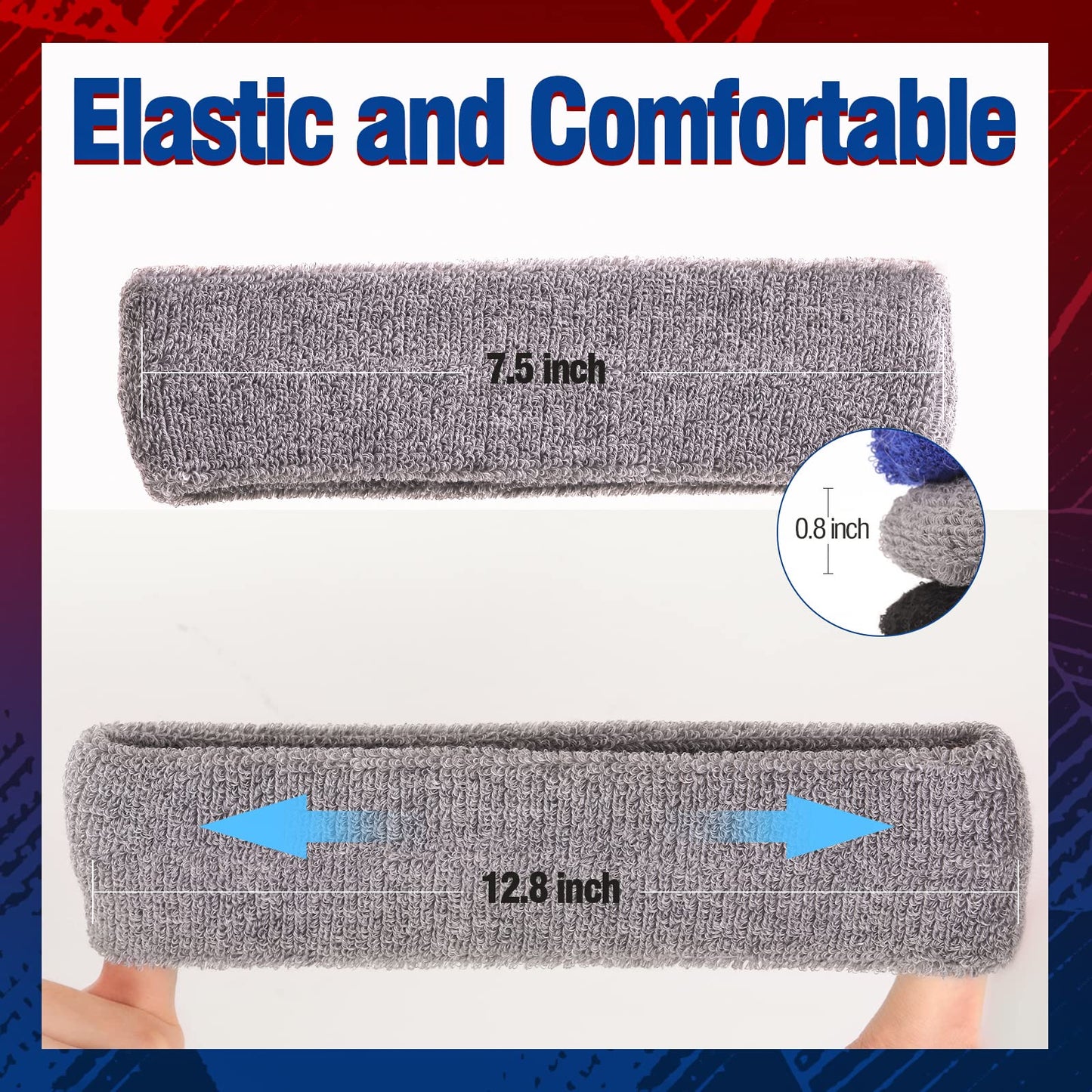 NONSTOP Mens Headband Sweatbands for Men Women, Sweat Wicking Head Bands Mens Sports Towel