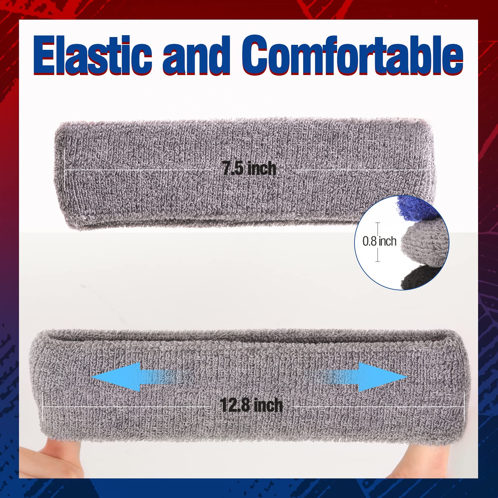 NONSTOP Mens Headband Sweatbands for Men Women, Sweat Wicking Head Bands Mens Sports Towel
