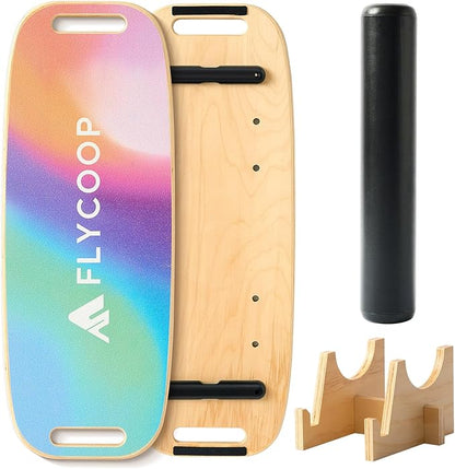 Balance Board for Adult with Adjustable Stoppers: 3 Modes Wobble Board with Roller Exercise Balancing Stability Trainer for Improve Balance Non Slip Surface