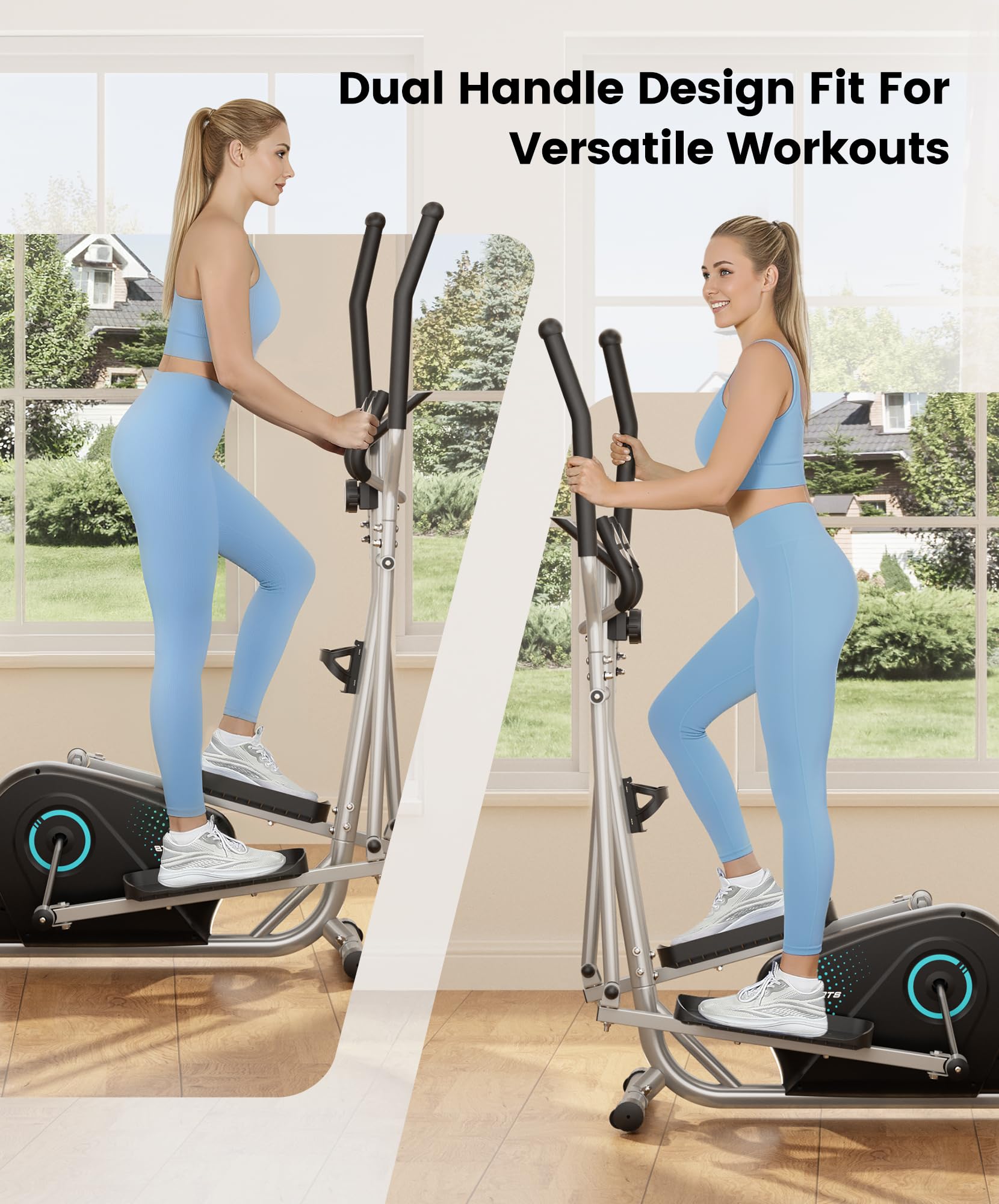 THERUN Elliptical Exercise Machine, Ultra-Quiet Magnetic Machine for Home