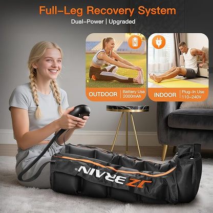 Sequential Air Compression Recovery System : Professional Sequential Compression Boots for Fast Recovery & Circulation Improvement ??Full Leg Recovery Device for Athletes Runners Gym (Small)