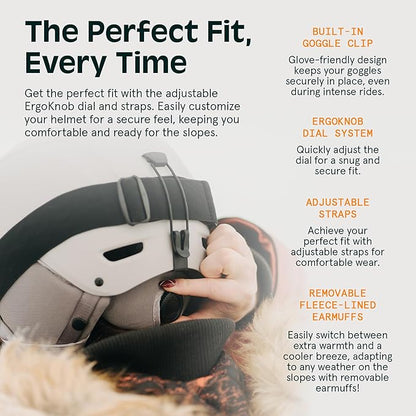 Retrospec Zephyr Ski Helmet - Snowboard Helmet for Adults & Youth - Adjustable Fit with Breathable Vents for Men, Women, Boys and Girls