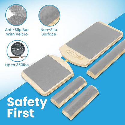 Single Leg Foot Board - Ankle & Foot Exerciser Strengthener, Physical Therapy for Sprained Ankles, Foot Stretcher for Plantar Fasciitis