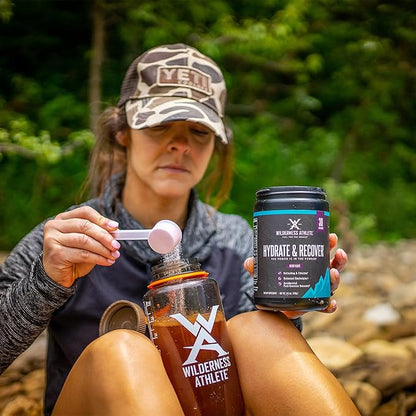 Wilderness Athlete - Hydrate & Recover | Liquid Hydration Powder Electrolyte Drink Mix - Recover Faster with Bcaas - Hydrate Powder with 1000mg of Vitamin C - 30 Serving Tub (Arizona Peach)