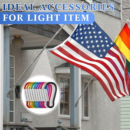 300 Pcs 2" Carabiner Bulk Spring Snap Hooks Bulk Aluminum Alloy Clip Keychain for Hanging Camping Hiking Traveling Fishing Outdoor Activities