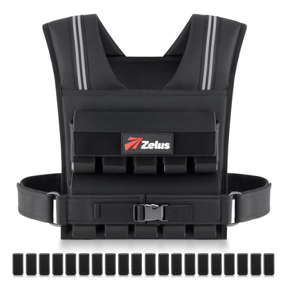 ZELUS Weighted Vest Men, 45lb Adjustable Weight Vest,Removable Iron Weights