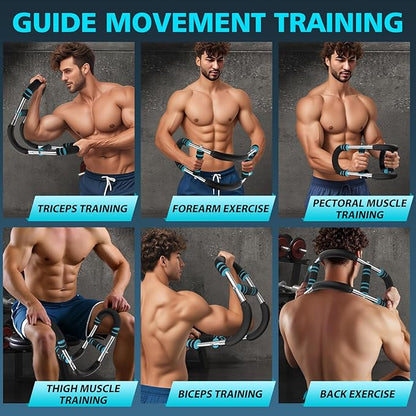 Twister Arm Trainer, 60-100lb Adjustable Chest Workout Bar, Power Twister Arm Trainer for Men, Chest Workout Equipment, Forearm Strengthener Arm Trainer