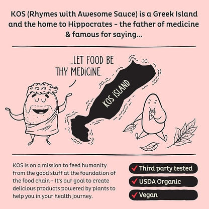 KOS Organic Plant Based Protein Powder - Strawberries & Cream - 28 Serving