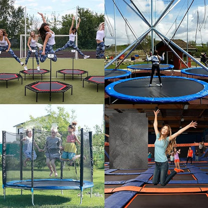 Self-Adhesive Trampoline Patch Repair Kit - 2 Square + 2 Rectangular Patches - Trampoline Accessories for Repairing Tears or Holes in Trampoline Mats