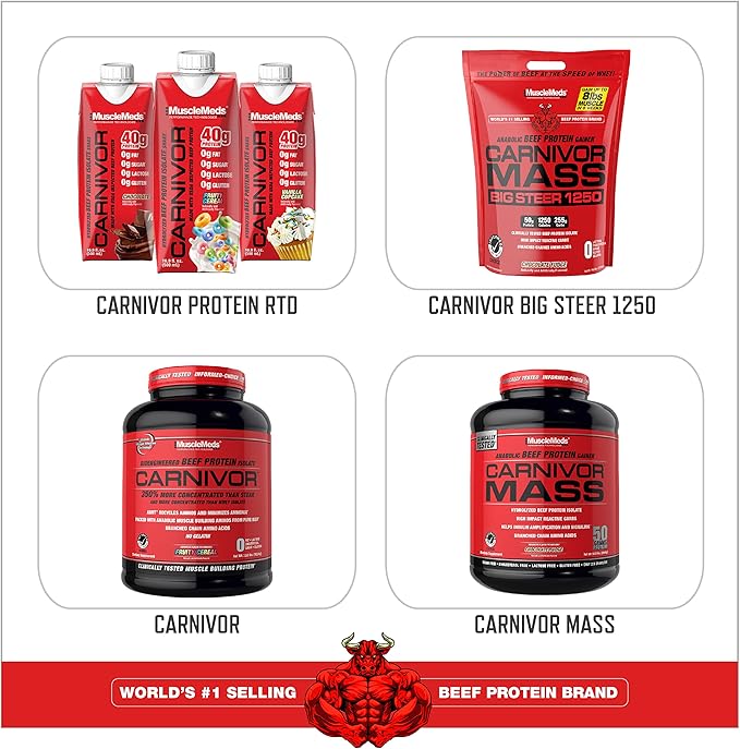 MuscleMeds Carnivor, Light Brown, Vanilla Caramel, 1.95 Pound (Pack of 1)