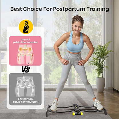 Ski Trainer, Simulated Ski Machine, Adjustable Resistance Bands Machine Exercise Equipment for Leg Pelvic Floor Muscle Workout, Fun Cardio Fitness Equipment for Home Full Body Workout