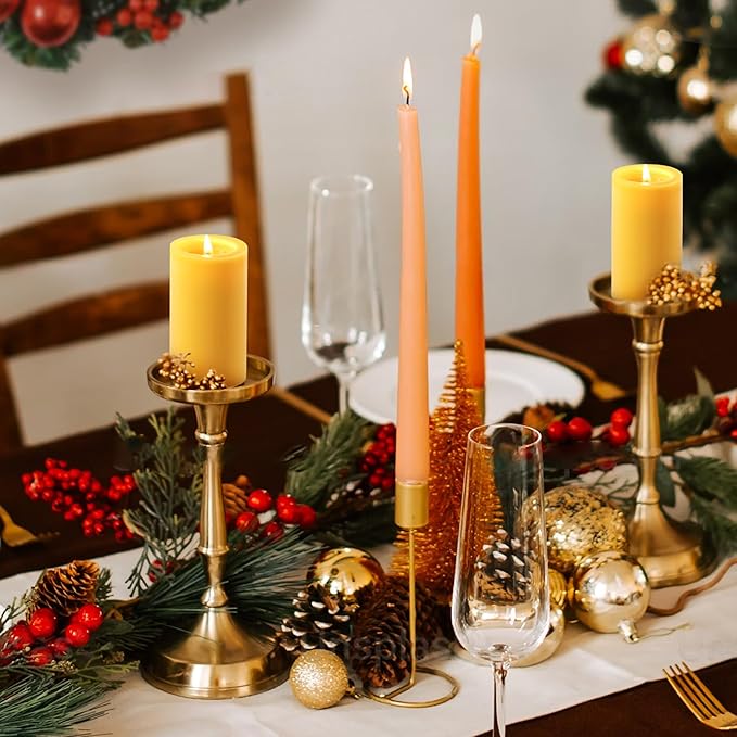 10 Packs Natural Beeswax Candles, 100% Pure Beeswax Pillar Candles for Emergency Prayer Home Decor, Bees Wax Candle for Relax, Smokeless & Dripless [2x4 inch]