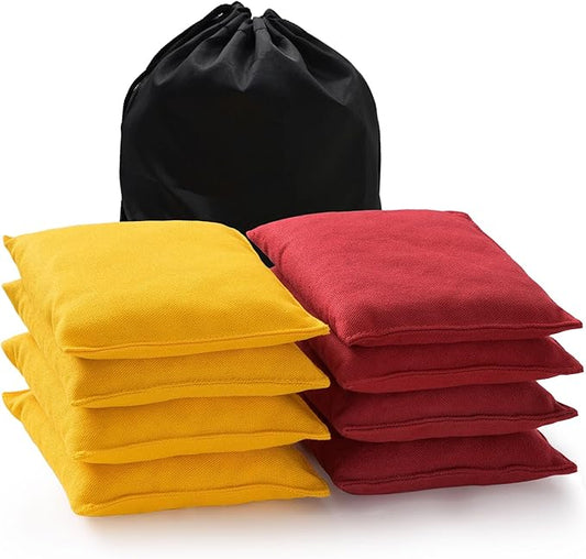 Cornhole Bags Set of 8 Regulation Corn Hole Bean Bags for Cornhole Game, Professional Weather