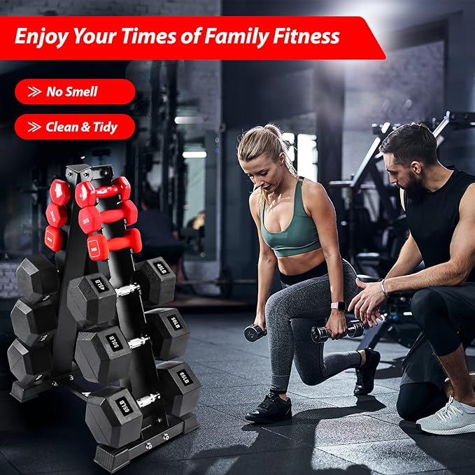 Dumbbell Rack Stand Only, Weight Rack for Dumbbells Compact A-Frame Home Gym Space Saver (480/800 LBS Weight Capacity, 2025 New Version)