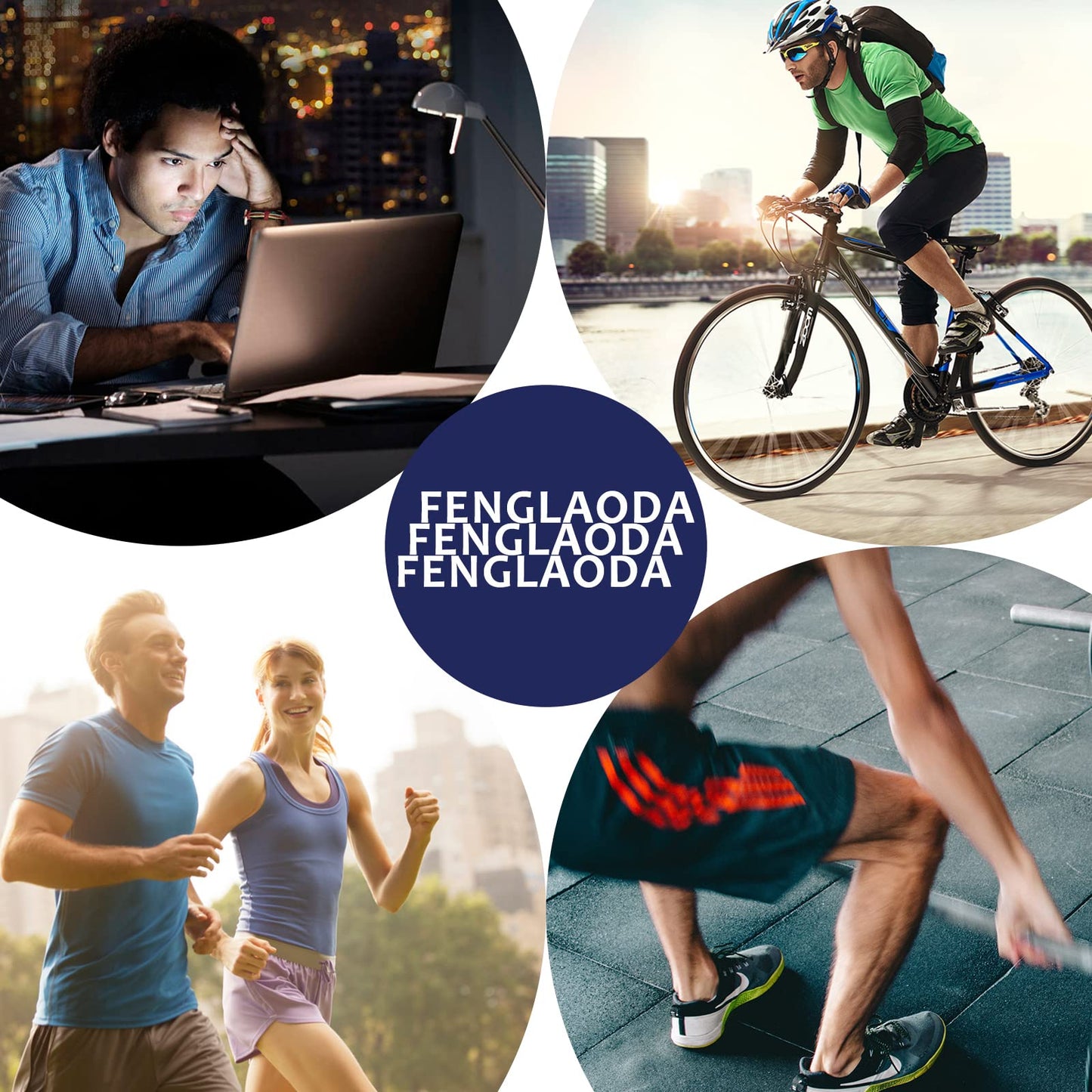 fenglaoda 8 Pairs Compression Socks for Men & Women 20-30 mmHg Knee High Nurse Pregnant Running