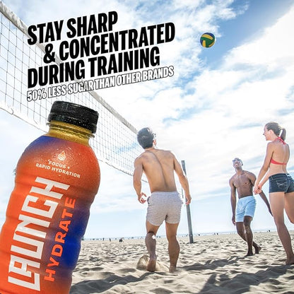 Sports Drink 12-Pack – Orange Flavor – Real Cane Sugar, 3x Electrolytes, Cognizin for Focus, Natural Juice, No Artificial Dyes – Trusted by Perfect Game