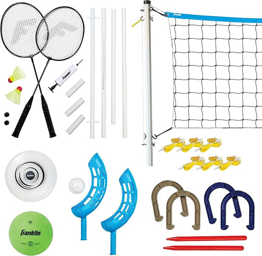 Franklin Sports Fun 5 Combo Outdoor Game Set - Backyard, Beach + Camping Games for Kids