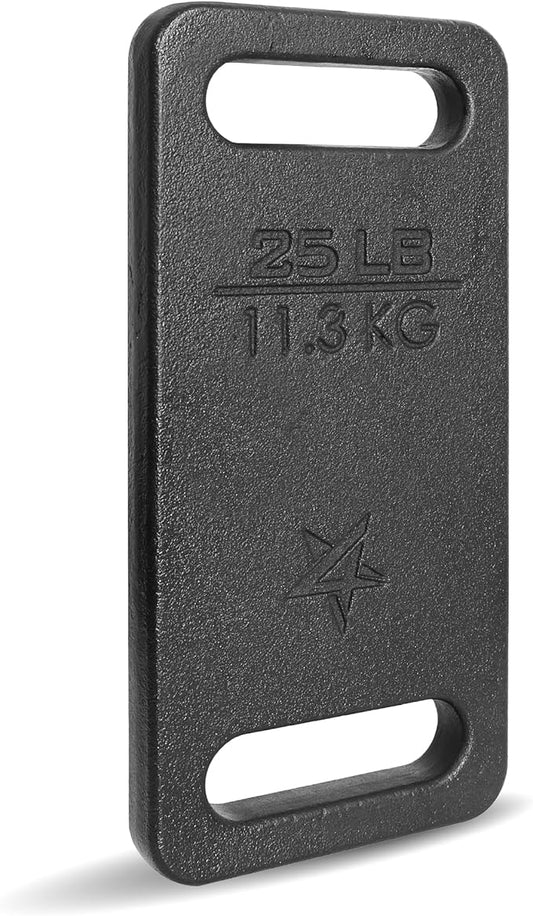 Yes4All Ruck Weight Plate, Cast Iron Rucking Plates with Wide Grip for Swings, Squat, Strength, Weighted Vest Training - Multiple Rucking Weights: 10LB to 45LB
