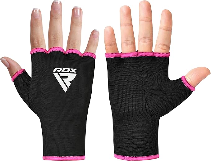 RDX Boxing Hand Wraps Inner Gloves Men Women, Half Finger Elasticated Bandages, Under Mitts Fist Protection, Muay Thai, Kickboxing, MMA, Martial Arts Speed Bag Punching Training