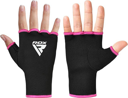RDX Boxing Hand Wraps Inner Gloves Men Women, Half Finger Elasticated Bandages, Under Mitts Fist Protection, Muay Thai, Kickboxing, MMA, Martial Arts Speed Bag Punching Training