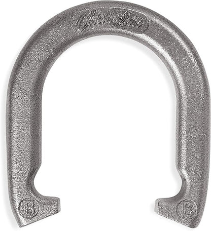 Champion Sports Horseshoe Set: Traditional Outdoor Lawn Game includes Four Professional Solid Steel Horseshoes with Solid Steel Stakes & Carrying Storage Case