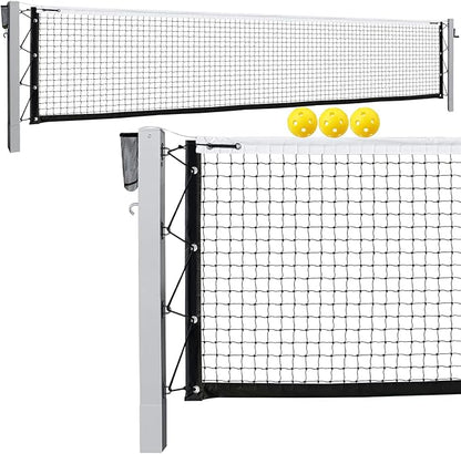 Pro Pickleball Net Portable with Wheels – 22ft Heavy Duty Pickleball Net System with Sturdy Aluminum Frame for Outdoor & Indoor – Nylon Net & Carrying Bag for Pickleball, Tennis, Badminton