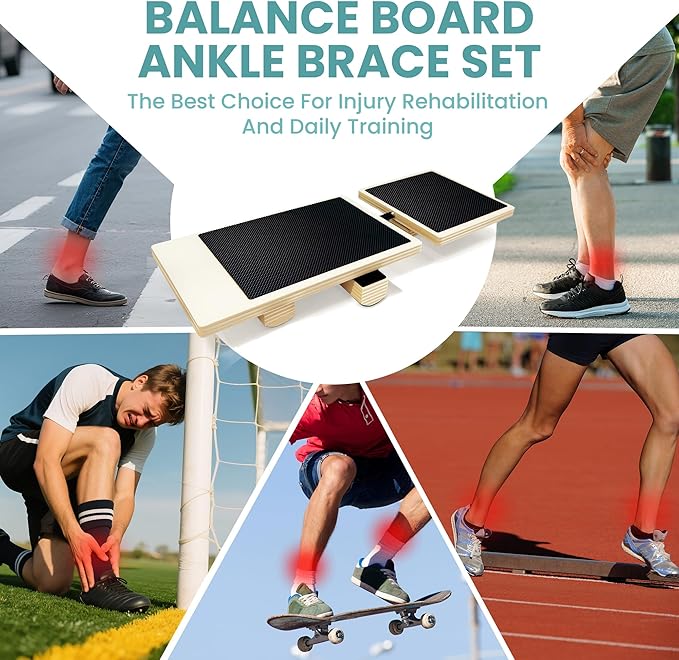 Single Leg Balance Board for Ankle Rehabilitation, Ankle Foot Strengthener, 1 Pc Ankle Brace, Daily Stability Training, Physical Therapy, Plantar Fasciitis Relief, Posture Correction, Balance Training