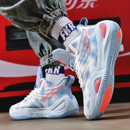 High Top Womens Mens Basketball Shoes Breathable Non Slip Outdoor Sneakers Comfortable Fashion Athletic Training Sport Shoes