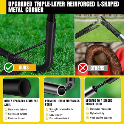 Soccer Goal, Kids Soccer Goals for Backyard Set, 2 Pack of Portable Pop Up Soccer Net with Soccer Ball, Cones, Complete Training Equipment for Youth, Toddler Outdoor Sports Games