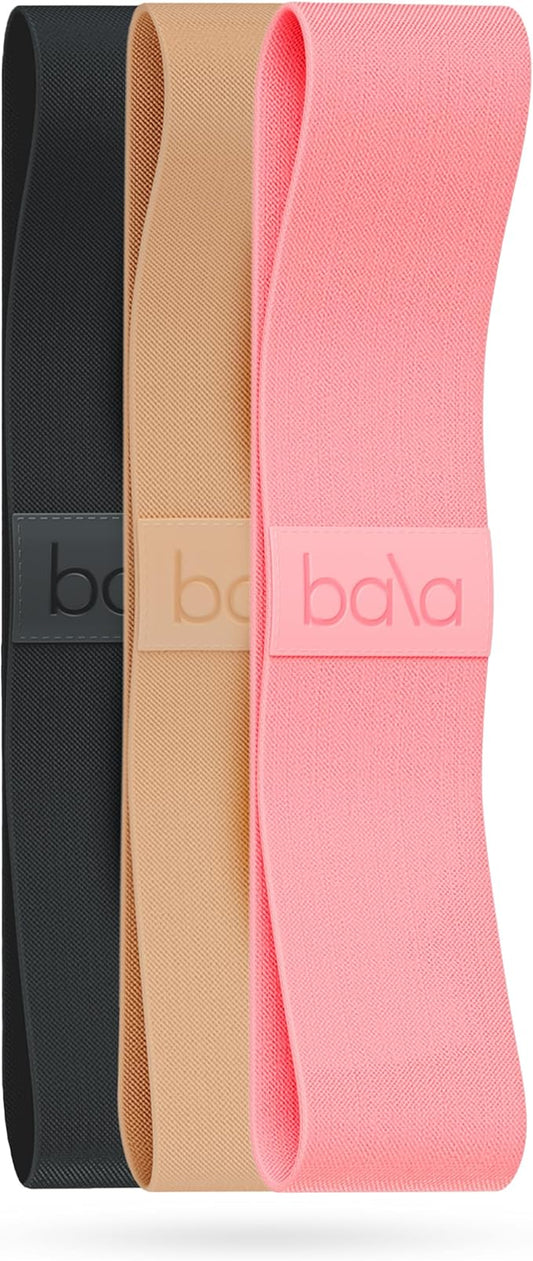 Bala Booty Bands Resistance Bands for Women & Men - Elastic Exercise Bands for Working Out - Wrist, Ankle, Legs & Booty Bands - Workout Resistance Bands for Yoga, Pilates, Strength Training
