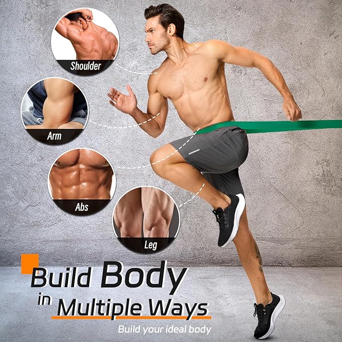 Non Latex Resistance Bands, Pull Up Assistance Bands, Exercise Bands Resistance, Workout Bands Resistance for Men and Women, Stretch Bands for Exercise, Physical Therapy, Fintness, Training