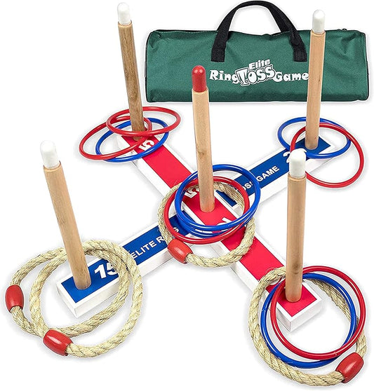 Elite Sportz Ring Toss Games for Kids - Outdoor Yard Game for Adults & Family - Backyard Toys